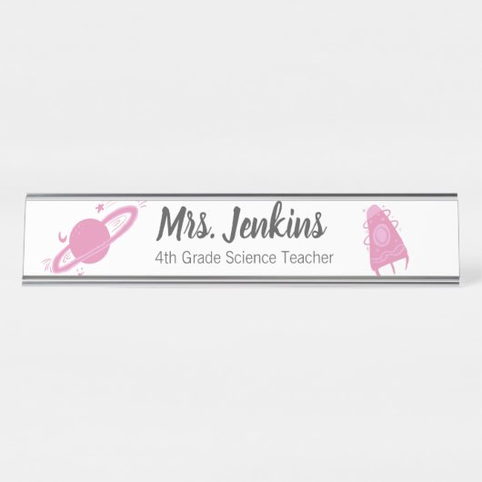 Wetenschapsdocenten Laboratorium Lab Planet Bureau Naambordje (Voorkant)