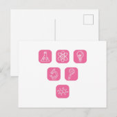 Wetenschapselementen Items Briefkaart (Voorkant / Achterkant)