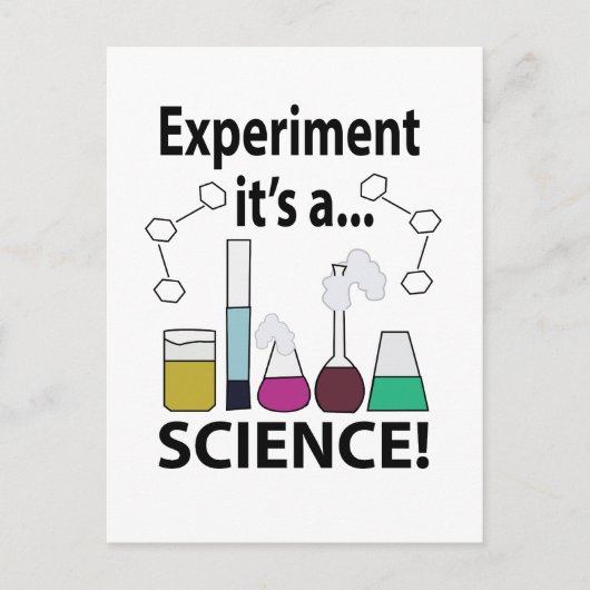 Wetenschapsexperiment Het is een wetenschap Briefkaart (Voorkant)