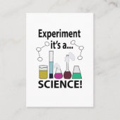 Wetenschapsexperiment Het is een wetenschap Visitekaartje (Voorkant)