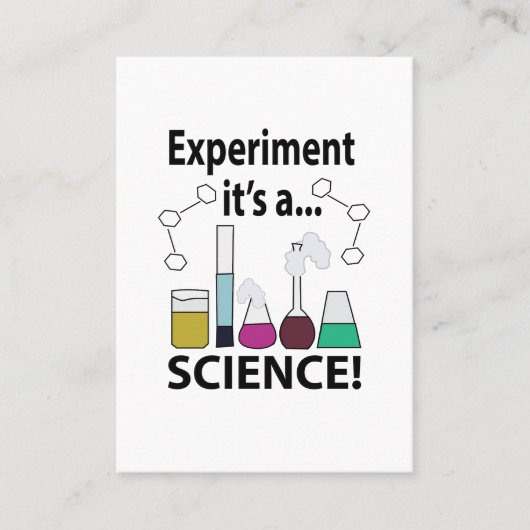 Wetenschapsexperiment Het is een wetenschap Visitekaartje (Voorkant)