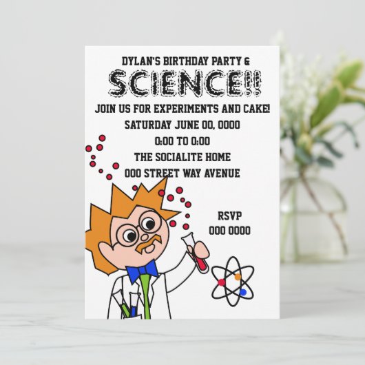 Wetenschapsexperiment Kaart (Staand voorkant)