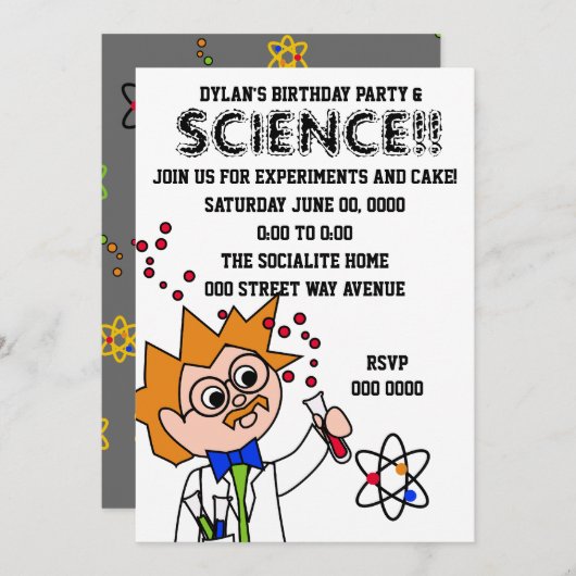 Wetenschapsexperiment Kaart (Voorkant / Achterkant)