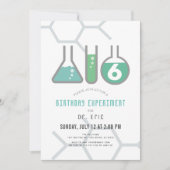 Wetenschapsexperiment White en Green Boy Birthday Kaart (Voorkant)