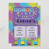 Wetenschapsfeest - Kinder themafeest Kaart (Voorkant / Achterkant)