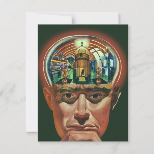  Wetenschapsfiche, Alien Brain in Laboratory (Voorkant)