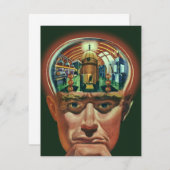  Wetenschapsfiche, Alien Brain in Laboratory (Voorkant / Achterkant)