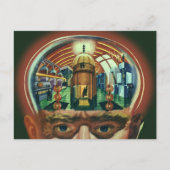  Wetenschapsfiche, Alien Brain in Laboratory Briefkaart (Voorkant)