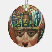  Wetenschapsfiche, Alien Brain in Laboratory Keramisch Ornament (Links)