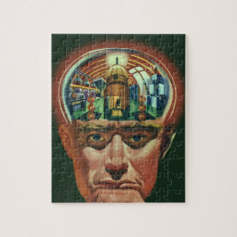  Wetenschapsfiche, Alien Brain in Laboratory Legpuzzel