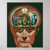  Wetenschapsfiche, Alien Brain in Laboratory Poster (Voorkant)