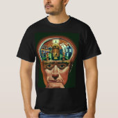 Wetenschapsfiche, Alien Brain in Laboratory T-shirt (Voorkant)