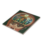 Wetenschapsfiche, Alien Brain in Laboratory Tegeltje (Zijkant)