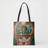  Wetenschapsfiche, Alien Brain in Laboratory Tote Bag (Voorkant)