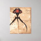 Wetenschapsfiche Alien Tripod-aanval! Canvas Afdruk (Voorkant)