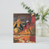 wetenschapsfiche Futuristic City Flying Car Briefkaart (Staand voorkant)