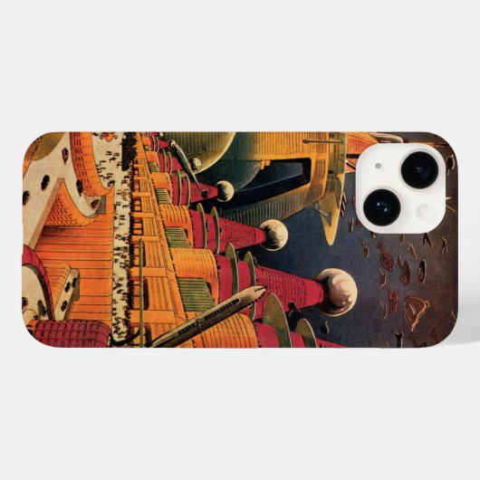  wetenschapsfiche Futuristic City Flying Car Case-Mate iPhone Case (Achterkant (horizontaal))