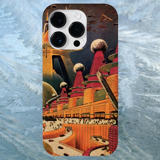  wetenschapsfiche Futuristic City Flying Car Case-Mate iPhone Case