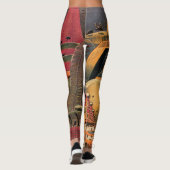  wetenschapsfiche Futuristic City Flying Car Leggings (Achterkant)