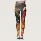  wetenschapsfiche Futuristic City Flying Car Leggings (Voorkant)