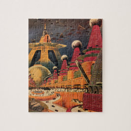  wetenschapsfiche Futuristic City Flying Car Legpuzzel