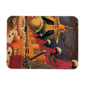  wetenschapsfiche Futuristic City Flying Car Magneet (Horizontaal)