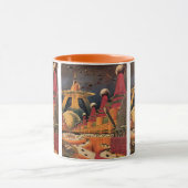 wetenschapsfiche Futuristic City Flying Car Mok (Midden)