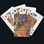 wetenschapsfiche Futuristic City Flying Car Pokerkaarten<br><div class="desc">Vintage illustratie reis en transport science fiction afbeelding met een klassiek stripboek retro Sci Fi stadscentrum met een stad van de toekomst . De architectonische gebouwen zijn gevormd als kegels en voertuigen vliegen in de lucht als vogels,  terwijl menigten mensen door de metropool bewegen.</div>