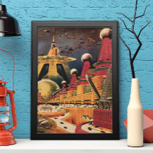  wetenschapsfiche Futuristic City Flying Car