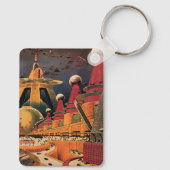 wetenschapsfiche Futuristic City Flying Car Sleutelhanger (Achterkant)