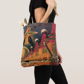  wetenschapsfiche Futuristic City Flying Car Tote Bag (Dichtbij)