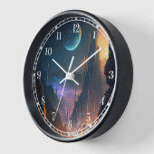 Wetenschapsfiche Futuristische stadsklok (Hoek)