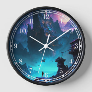 Wetenschapsfiche Futuristische stadsklok