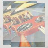  wetenschapsfiche Futuristische vliegende auto (Voorkant / Achterkant)