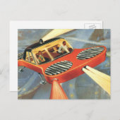 wetenschapsfiche Futuristische vliegende auto Briefkaart (Voorkant / Achterkant)