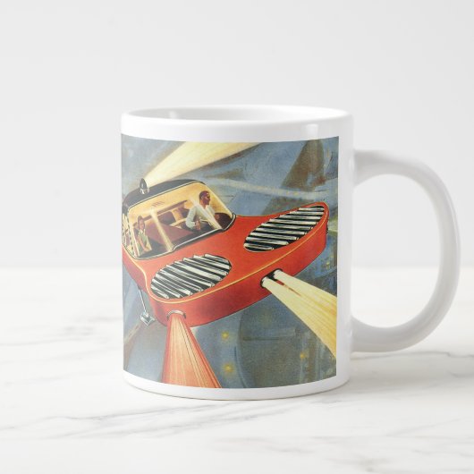  wetenschapsfiche Futuristische vliegende auto Grote Koffiekop (Rechts)