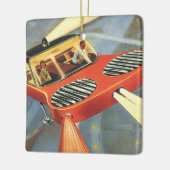  wetenschapsfiche Futuristische vliegende auto Keramisch Ornament (Links)
