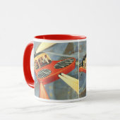  wetenschapsfiche Futuristische vliegende auto Mok (Voorkant links)