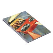  wetenschapsfiche Futuristische vliegende auto Notitieboek (Rechterzijde)