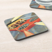  wetenschapsfiche Futuristische vliegende auto Onderzetter (Linkerzijde)