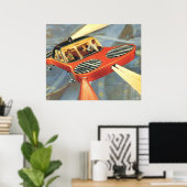  wetenschapsfiche Futuristische vliegende auto Poster (Thuiskantoor)