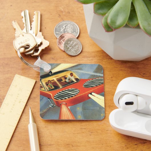  wetenschapsfiche Futuristische vliegende auto Sleutelhanger (Bureau)