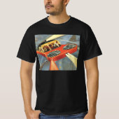  wetenschapsfiche Futuristische vliegende auto T-shirt (Voorkant)