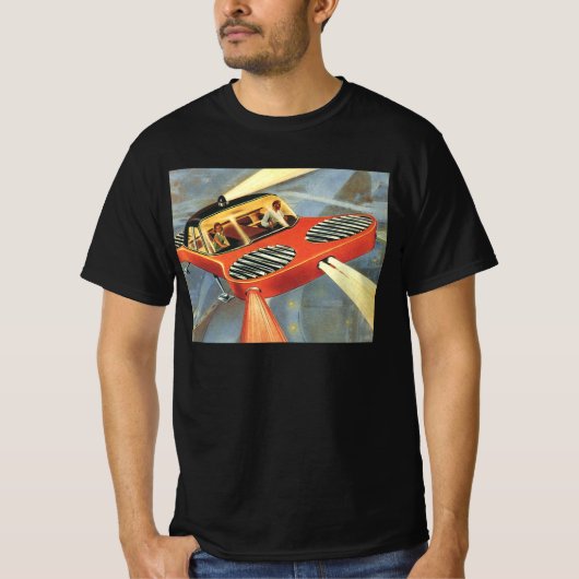 wetenschapsfiche Futuristische vliegende auto T-shirt (Voorkant)