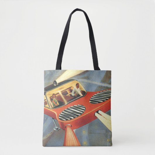  wetenschapsfiche Futuristische vliegende auto Tote Bag (Voorkant)