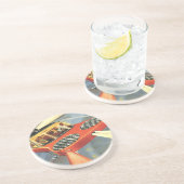 wetenschapsfiche Futuristische vliegende auto Zandsteen Onderzetter (Zijkant)