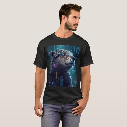 Wetenschapsfiche Gevolveerde dierlijke robot otter T-shirt (Voorkant volledig)