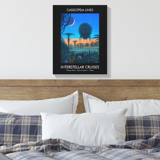 Wetenschapsfiche Interstellaire cruises Caspar Lin Canvas Afdruk (Insitu (Slaapkamer))