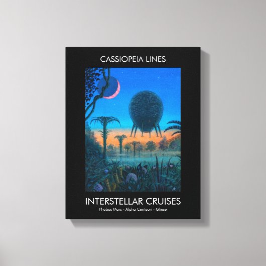 Wetenschapsfiche Interstellaire cruises Caspar Lin Canvas Afdruk (Voorkant)
