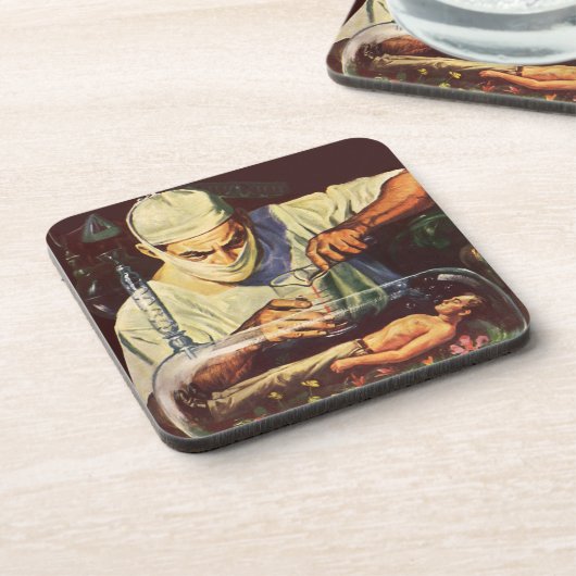 Wetenschapsfiche, Laboratory Mad Scientist Bier Onderzetter (Linkerzijde)